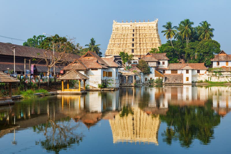 Tempel Sri Padmanabhaswamy in Trivandrum Kerala Indien lizenzfreies stockfoto Tempel Sri Padmanabhaswamy in Trivandrum Kerala Indien lizenzfreies stockfoto