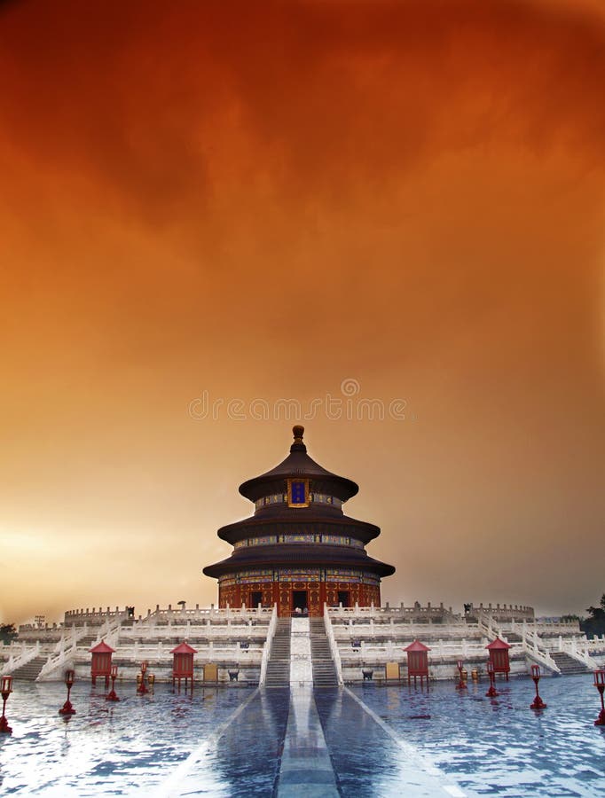 Tempel van Hemel, Peking, China royalty-vrije stock afbeeldingen Tempel van Hemel, Peking, China royalty-vrije stock afbeeldingen