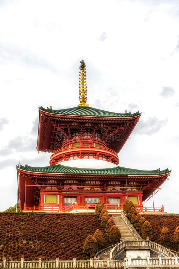 Tempel van Vredespagode, Naritasan-shinshoji boeddhistische tempel, Nar royalty-vrije stock afbeelding Tempel van Vredespagode, Naritasan-shinshoji boeddhistische tempel, Nar royalty-vrije stock afbeelding