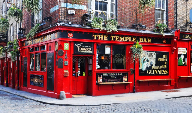 Tempelbar in Dublin, Ierland royalty-vrije stock fotografie Tempelbar in Dublin, Ierland royalty-vrije stock fotografie