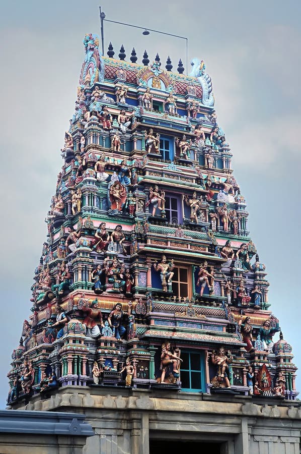 A majestic temple in Southern India displaying wonderful architecture. A majestic temple in Southern India displaying wonderful architecture