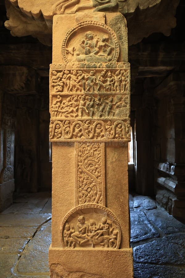 Pattadakal, also called Raktapura, is a complex of 7th and 8th century CE Hindu and Jain temples in northern Karnataka, India. Located on the west bank of the Malaprabha River in Bagalkot district, this UNESCO World Heritage Site[1][2] is 23 kilometres (14 mi) from Badami and about 9.7 kilometres (6 mi) from Aihole, both of which are historically significant centres of Chalukya monuments.[3][4] The monument is a protected site under Indian law and is managed by the Archaeological Survey of India. Pattadakal, also called Raktapura, is a complex of 7th and 8th century CE Hindu and Jain temples in northern Karnataka, India. Located on the west bank of the Malaprabha River in Bagalkot district, this UNESCO World Heritage Site[1][2] is 23 kilometres (14 mi) from Badami and about 9.7 kilometres (6 mi) from Aihole, both of which are historically significant centres of Chalukya monuments.[3][4] The monument is a protected site under Indian law and is managed by the Archaeological Survey of India