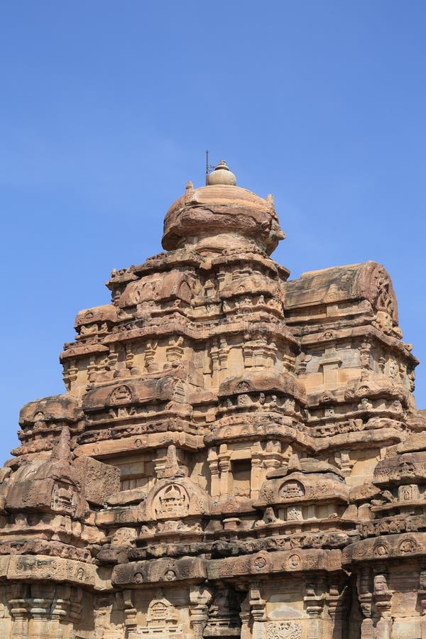 Pattadakal, also called Raktapura, is a complex of 7th and 8th century CE Hindu and Jain temples in northern Karnataka, India. Located on the west bank of the Malaprabha River in Bagalkot district, this UNESCO World Heritage Site[1][2] is 23 kilometres (14 mi) from Badami and about 9.7 kilometres (6 mi) from Aihole, both of which are historically significant centres of Chalukya monuments.[3][4] The monument is a protected site under Indian law and is managed by the Archaeological Survey of India. Pattadakal, also called Raktapura, is a complex of 7th and 8th century CE Hindu and Jain temples in northern Karnataka, India. Located on the west bank of the Malaprabha River in Bagalkot district, this UNESCO World Heritage Site[1][2] is 23 kilometres (14 mi) from Badami and about 9.7 kilometres (6 mi) from Aihole, both of which are historically significant centres of Chalukya monuments.[3][4] The monument is a protected site under Indian law and is managed by the Archaeological Survey of India