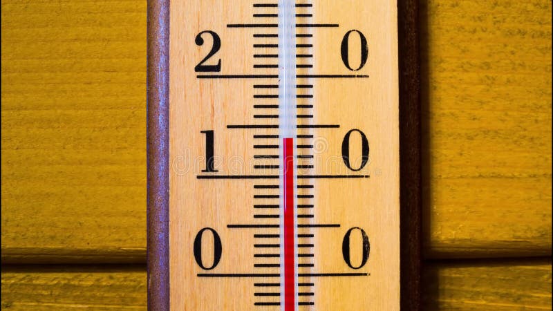 Temperatura wzrasta na termometrze Timelapse