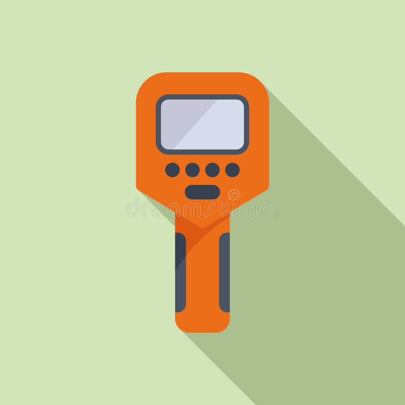 Temperature check laser icon flat vector. Device gun stock illustration