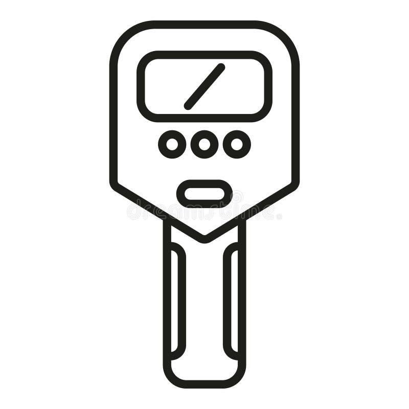 Temperature check laser icon outline vector. Device gun stock illustration
