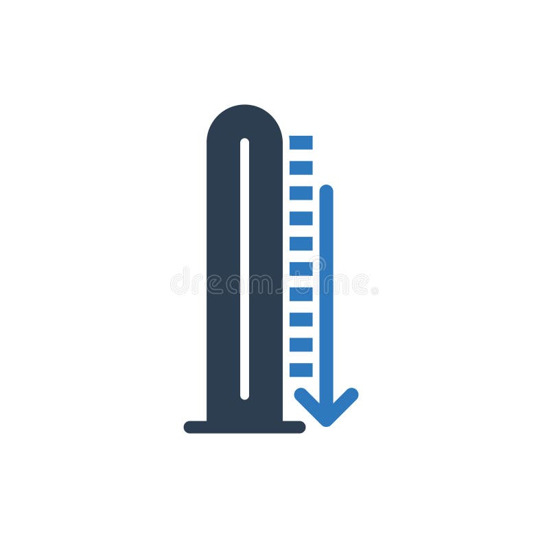 Temperature Decrease Icon sing symbol. Decrease arrow icon vectors