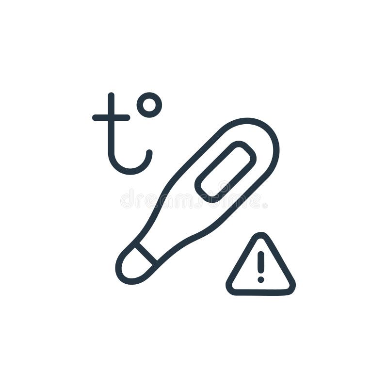 Temperature Vector Icon Isolated on White Background. Outline, Thin Line Temperature Icon for