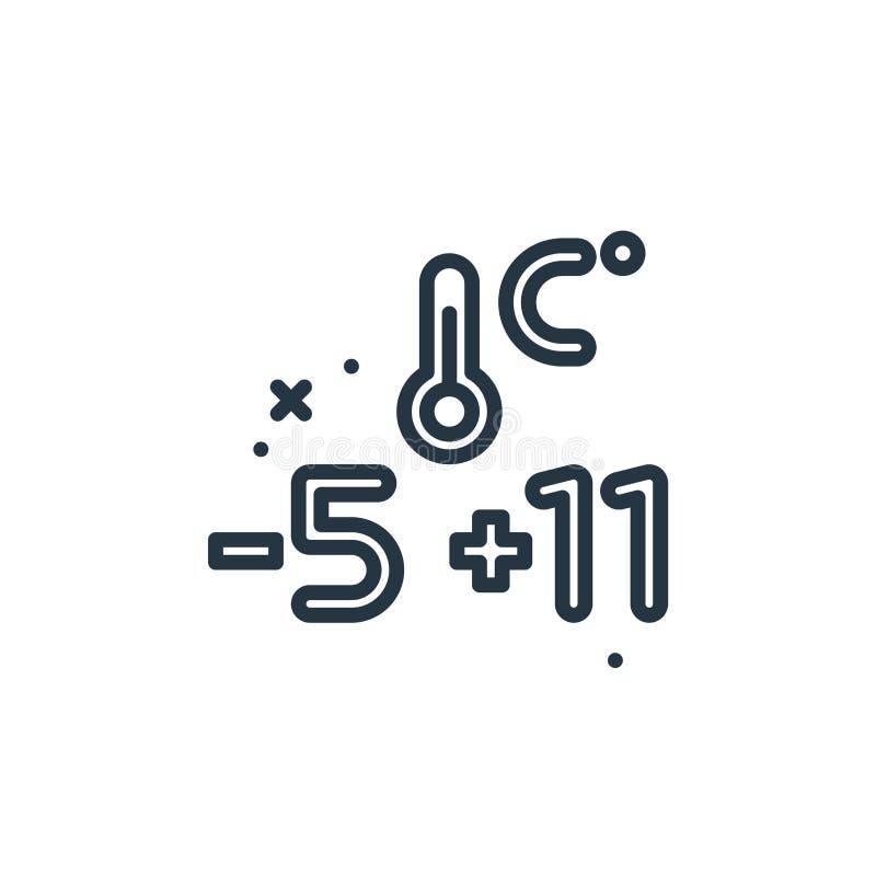 Temperature Vector Icon Isolated on White Background. Outline, Thin Line Temperature Icon for