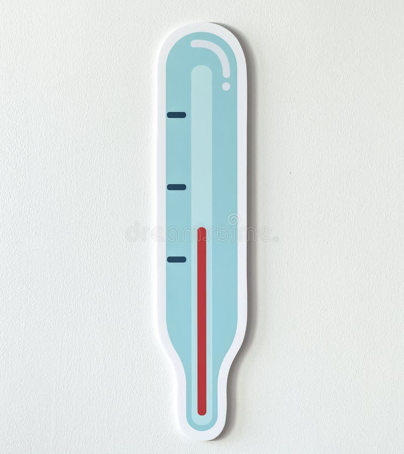 Temperaturowa pomiaru termometru ikona odizolowywająca