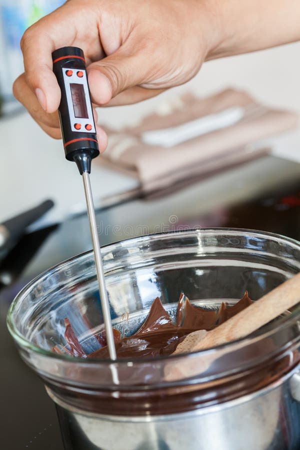 Tempering Chocolate Step 2/7 Stock Photo - Image of people, melted: 57186974