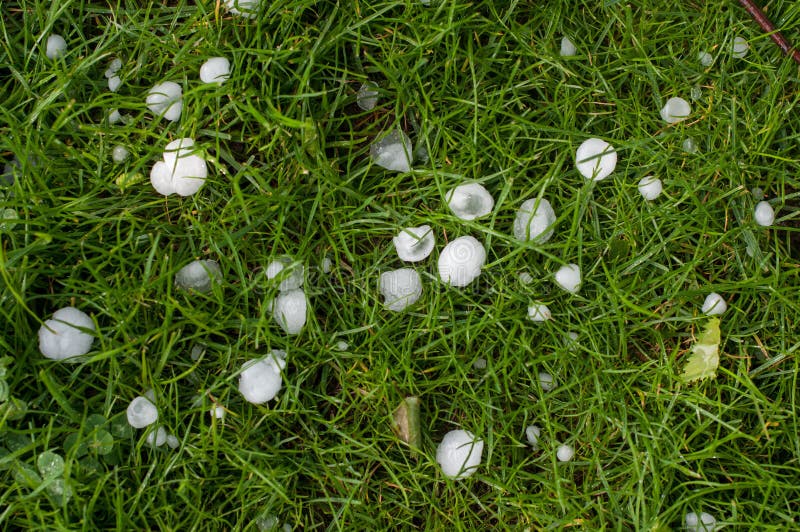 Ice crystals as a result of hail storm. Ice crystals as a result of hail storm