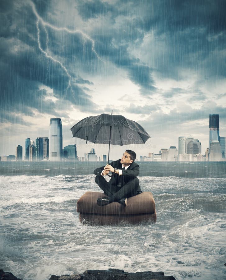 Tempesta di crisi nell'affare immagini stock libere da diritti Tempesta di crisi nell'affare immagini stock libere da diritti