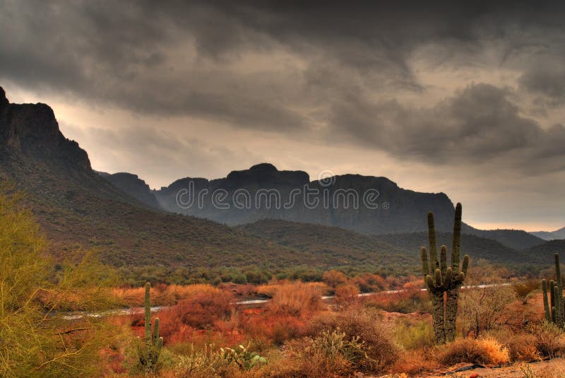 Tempesta di deserto che si avvicina a 5 fotografia stock libera da diritti Tempesta di deserto che si avvicina a 5 fotografia stock libera da diritti