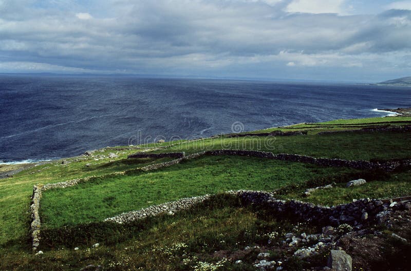Tempestade Atlântica Irlanda fotografia de stock