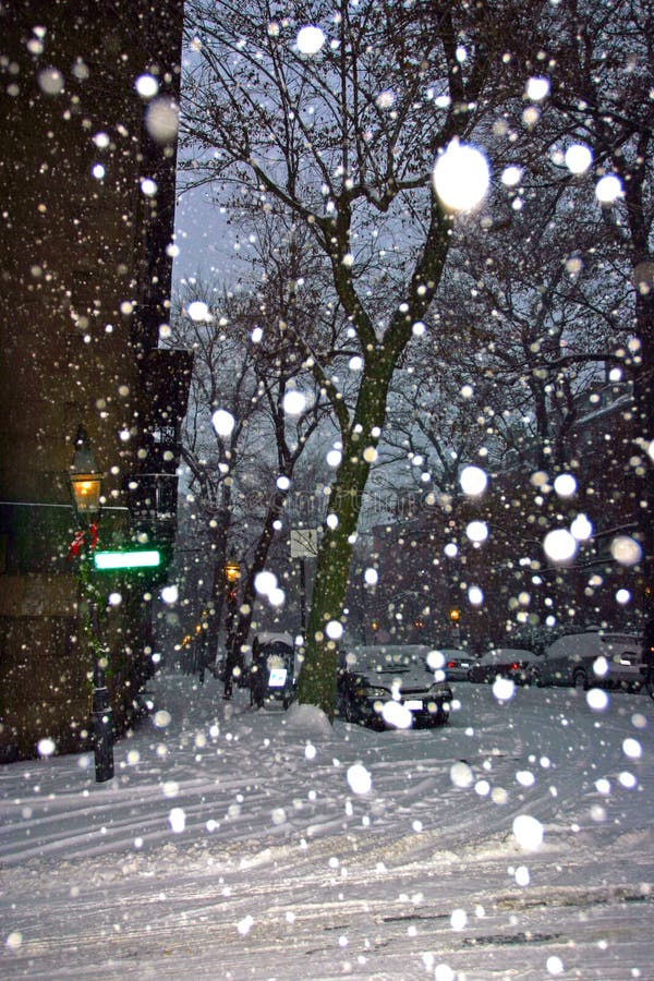 Tempestade de Neve em Boston fotografia de stock