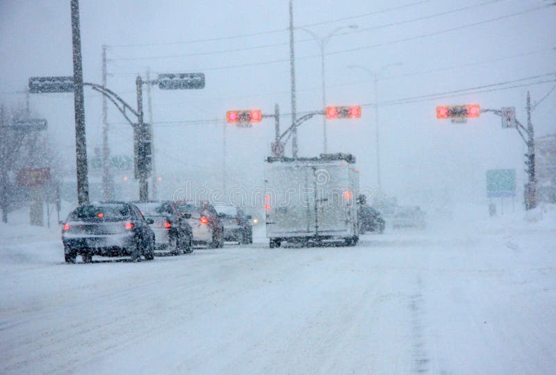 Tempestade de neve severa em Quebec fotos de stock royalty free