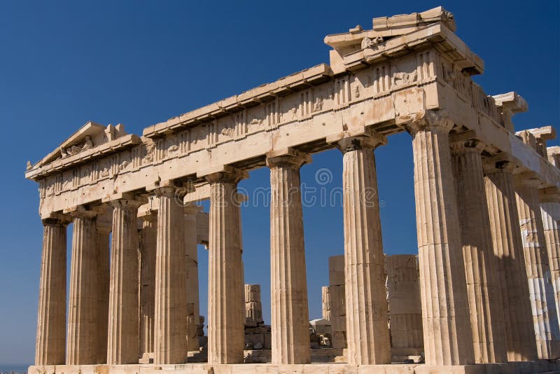 Tempiale del Parthenon immagini stock Tempiale del Parthenon immagini stock