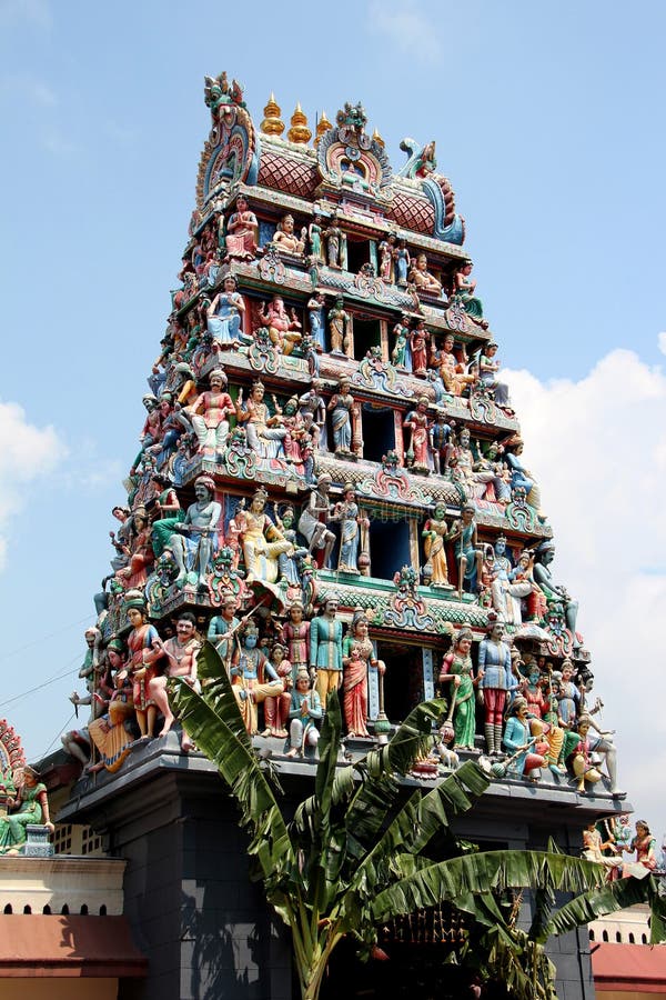 Tempiale di Sri Mariamman - Singapore immagine stock Tempiale di Sri Mariamman - Singapore immagine stock