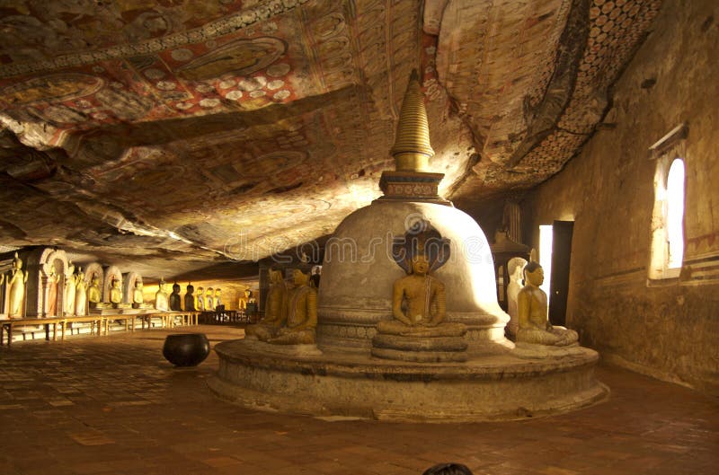 Tempio della caverna di Dambulla - Sri Lanka immagine stock Tempio della caverna di Dambulla - Sri Lanka immagine stock