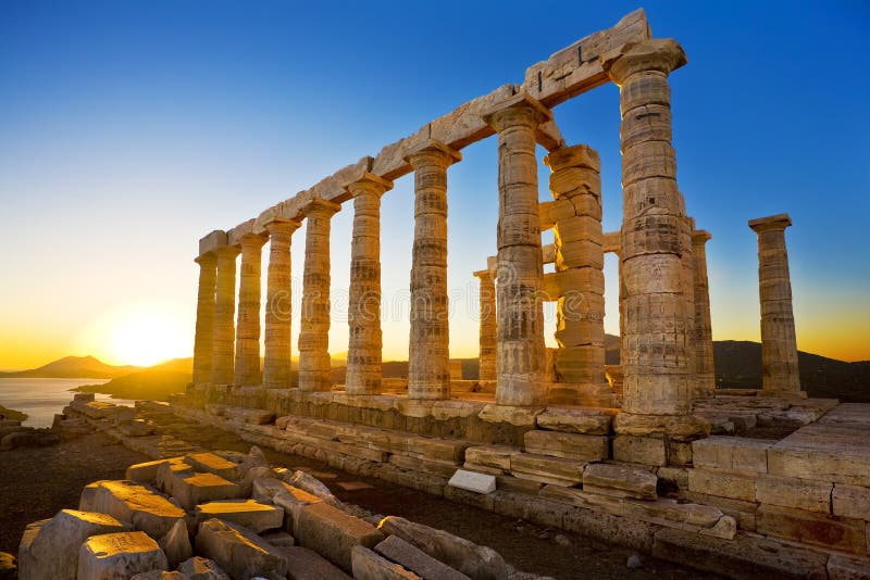 Tempio di Poseidon a capo Sounion, Grecia