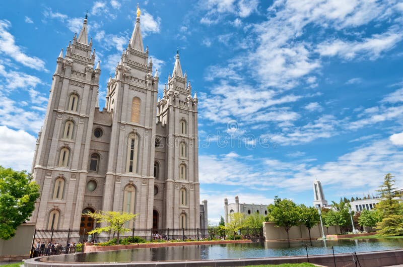 Tempio di Salt Lake a Salt Lake City, Utah, U.S.A. fotografia stock Tempio di Salt Lake a Salt Lake City, Utah, U.S.A. fotografia stock