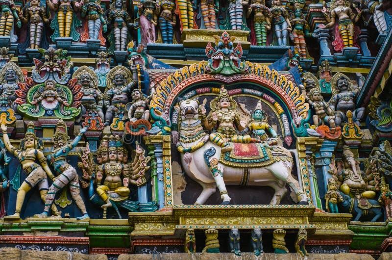 Tempio indù di Meenakshi a Madura, fotografia stock Tempio indù di Meenakshi a Madura, fotografia stock