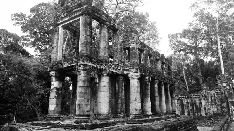 Tempio insolito a Preah Khan fotografie stock libere da diritti Tempio insolito a Preah Khan fotografie stock libere da diritti