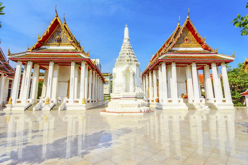 Tempio thailandese bianco, Bangkok, Thailandia fotografia stock libera da diritti