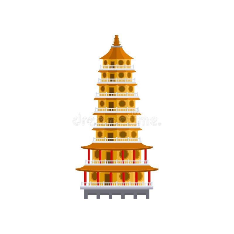 Tempio tradizionale di Taiwan Costruzione storica Architettura asiatica Elemento piano di vettore per il manifesto dell'agenzia d illustrazione vettoriale Tempio tradizionale di Taiwan Costruzione storica Architettura asiatica Elemento piano di vettore per il manifesto dell'agenzia d illustrazione vettoriale