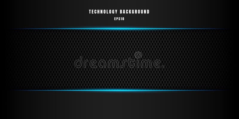 Template abstract technology style metallic blue shiny color black frame layout modern tech design carbon fiber background and vector illustration