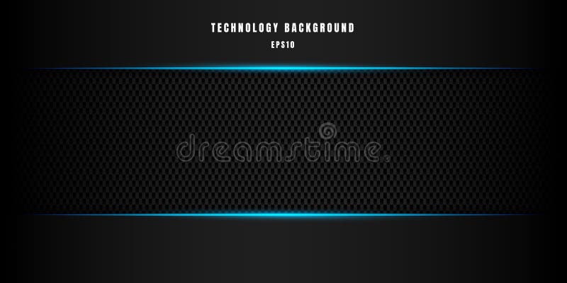 Template abstract technology style metallic blue shiny color black frame layout modern tech design carbon fiber background and