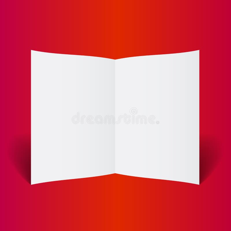 Template Booklet Folder for Papers, A4 Sheets Stock Vector