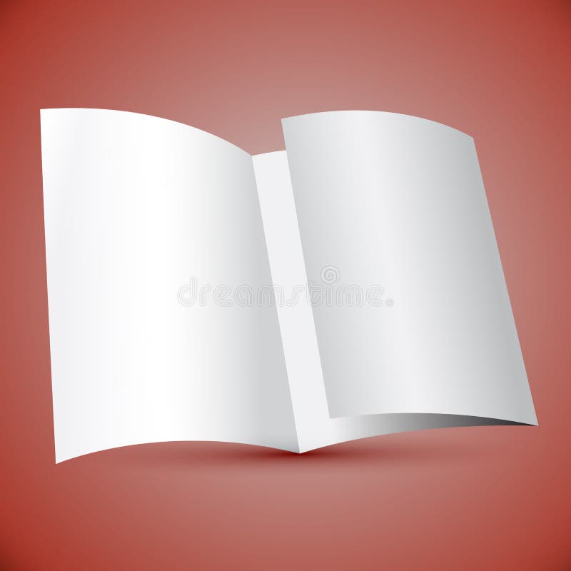 Template Booklet Folder for Papers, A4 Sheets Stock Vector