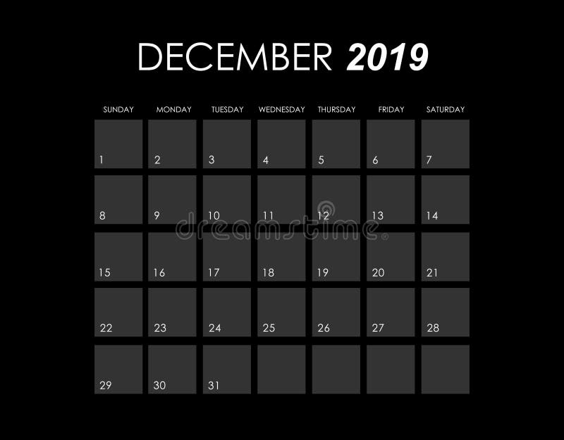 calendar-for-december-2019-stock-illustration-illustration-of-month