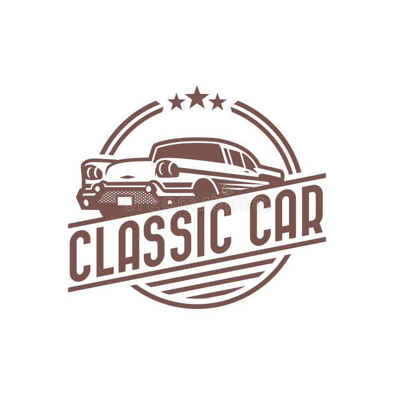 Classic Car Logo Template, Vintage Car Logo, Retro Car Logo Stock ...