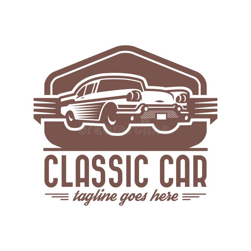 Classic Car Logo Template Vintage Car Logo Retro Car Logo Stock