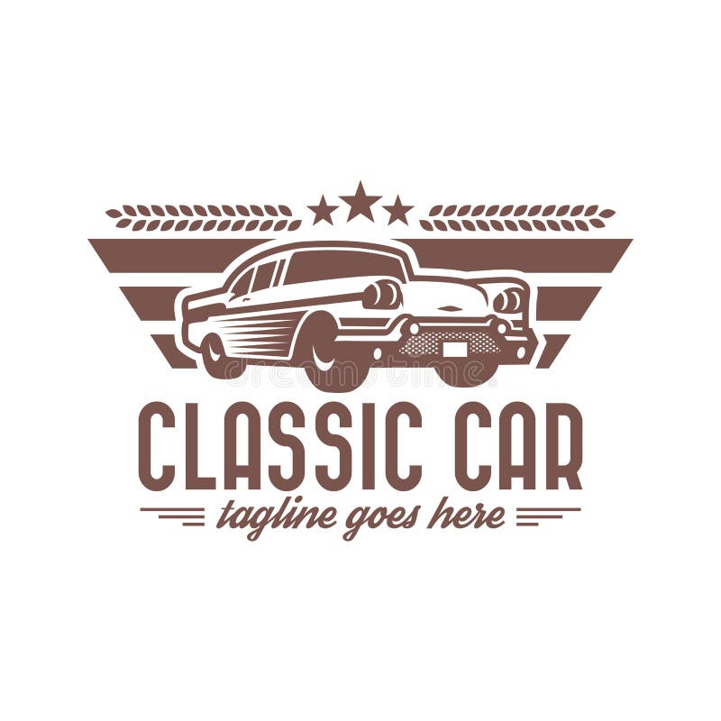 Classic Car logo template, vintage car logo, retro car logo