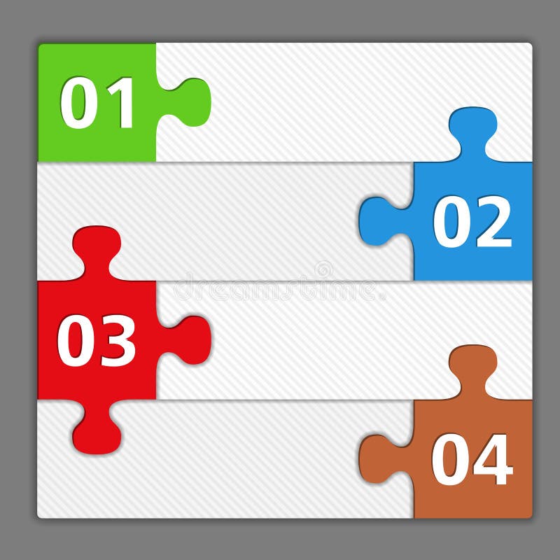 Design Template with Puzzle Pieces royalty free illustration Design Template with Puzzle Pieces royalty free illustration