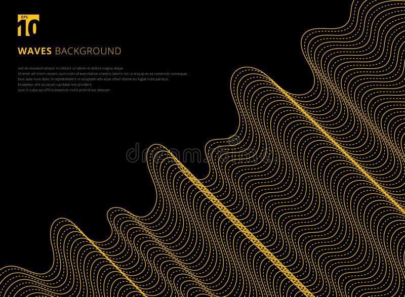 Template design modern abstract 3D yellow line pattern futuristic background vector illustration Template design modern abstract 3D yellow line pattern futuristic background vector illustration