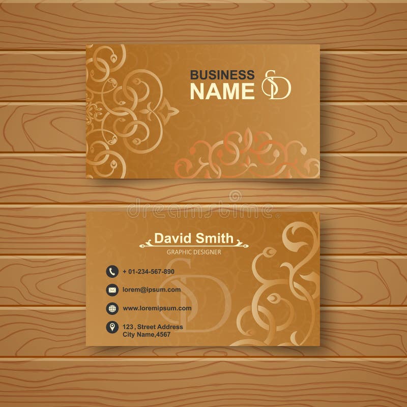 Template of the Empty Business Card Stock Vector Illustration of