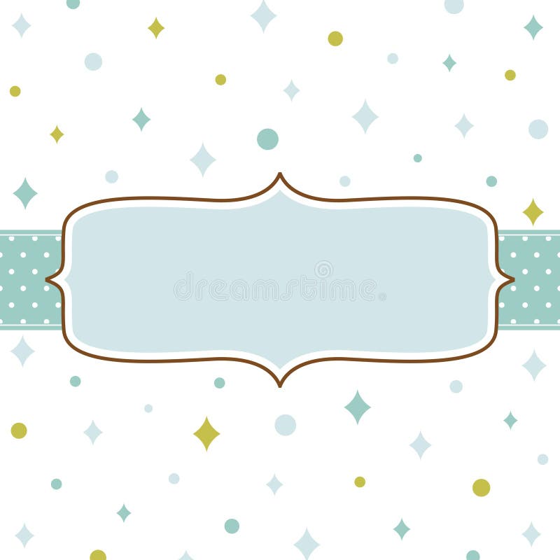 Template frame design for greeting card