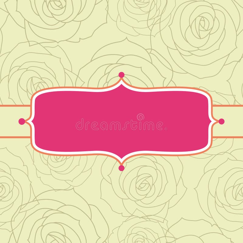 Template frame design for greeting card