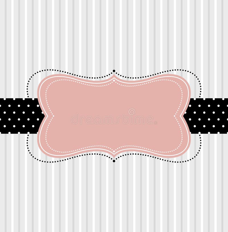 Template frame design for greeting card