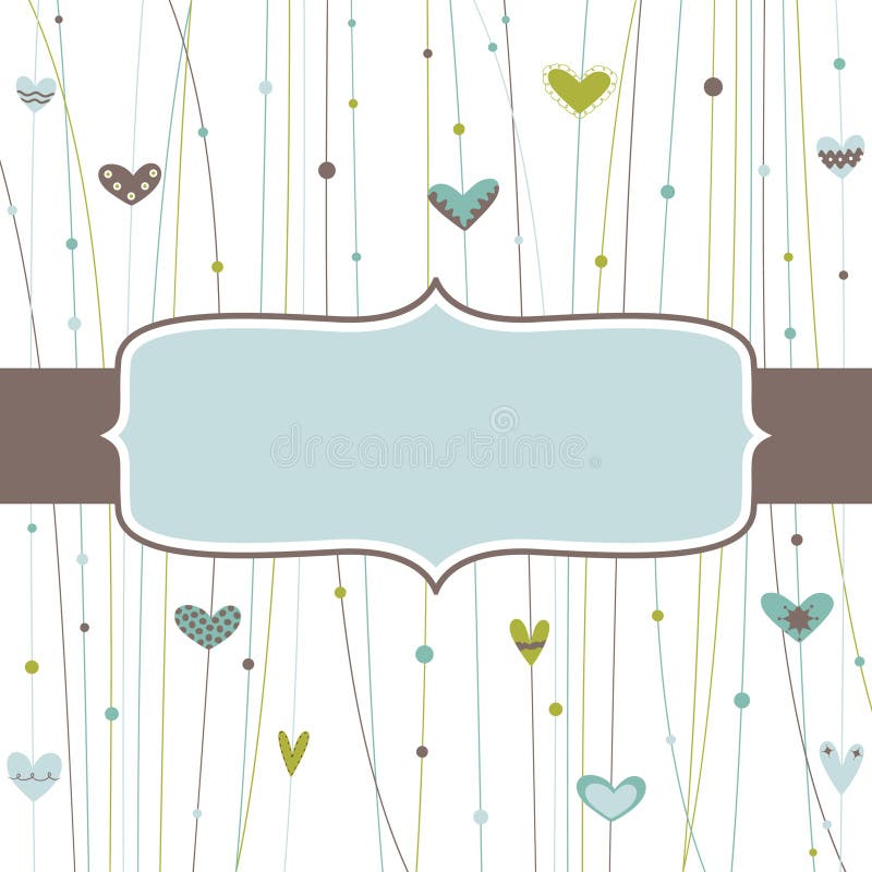 Template frame design for greeting card