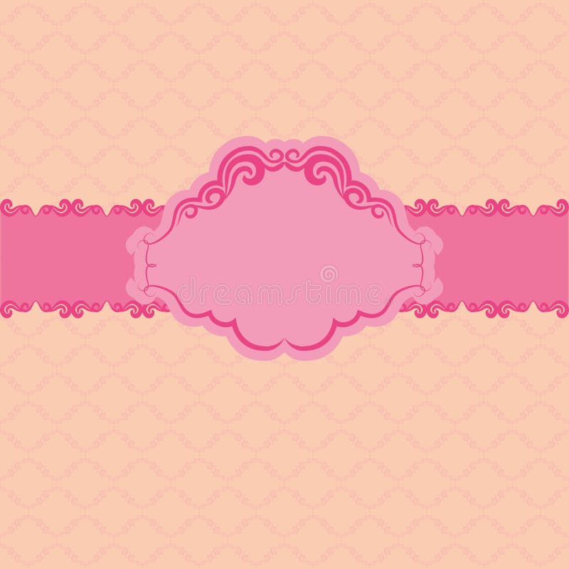 Template frame design for greeting card. vector illustration