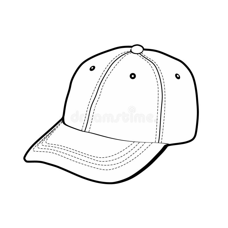 Template Trucker Cap Vector Illustration Flat Sketch Design Stock ...