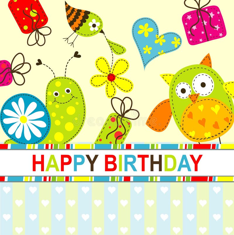 Happy Birthday stock vector. Illustration of banner, greeting - 34909848