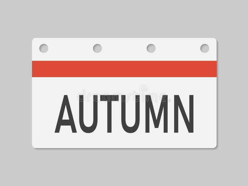Template icon page calendar - Autumn vector illustration