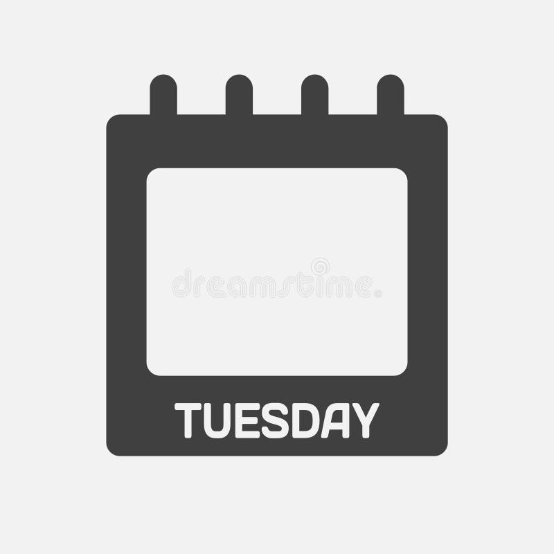 template-icon-page-calendar-day-of-week-tuesday-stock-illustration